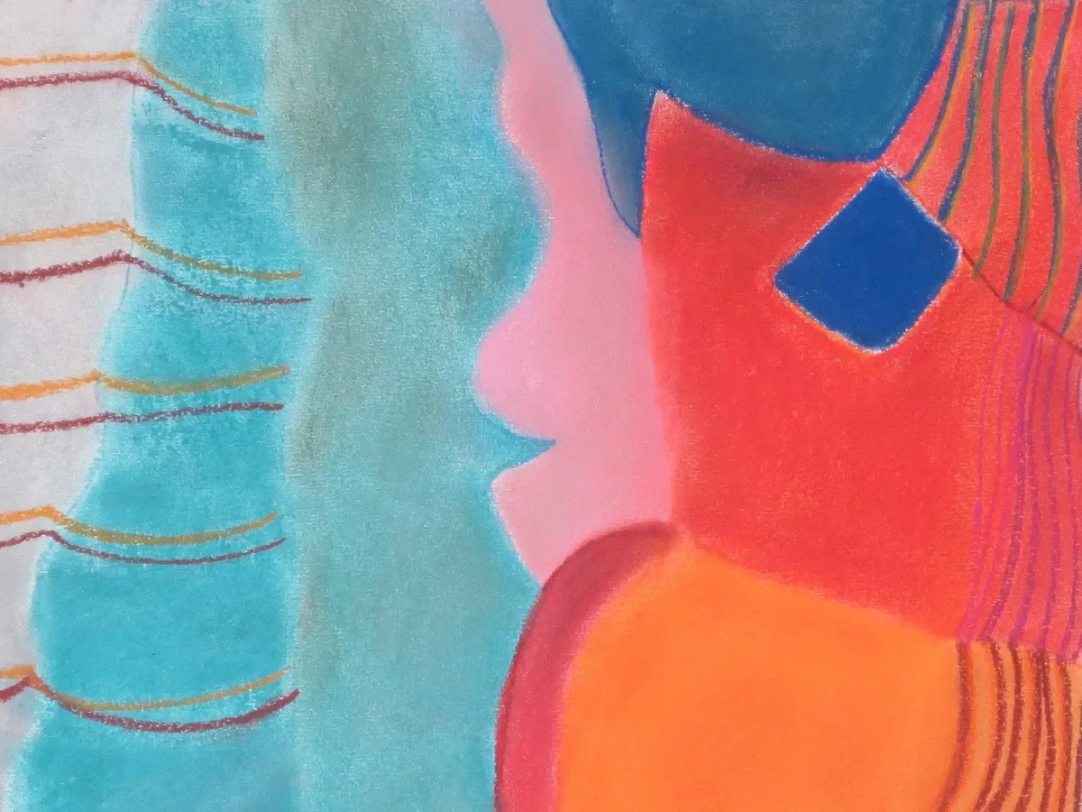 Abstracts, EM-017 — Pastel on cardboard